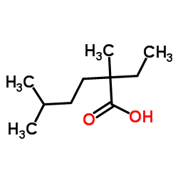 Neodecanoic acid structure, CAS 26896-20-8