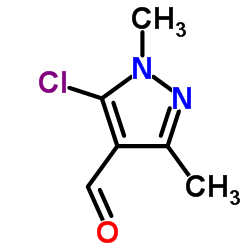 5-Chloro-1,3-dimethyl-1H-pyrazole-4-carbaldehyde structure, CAS 27006-76-4