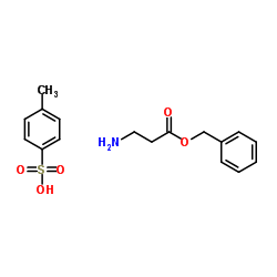 beta-Alanine benzyl ester p-toluenesulfonate salt structure, CAS 27019-47-2