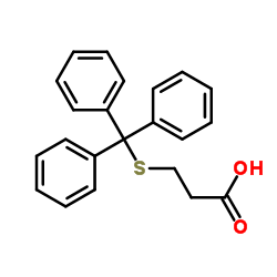 3-Tritylsulfanylpropionic acid structure, CAS 27144-18-9