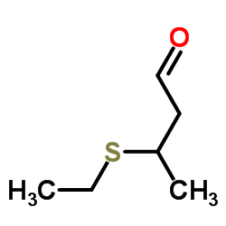 3-(Ethylthio)butanal structure, CAS 27205-24-9