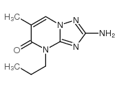 2-Amino-6-methyl-4-propyl-[1,2,4]triazolo[1,5-a]pyrimidin-5-one structure, CAS 27277-00-5