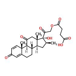 Meprednisone hemisuccinate structure, CAS 27303-92-0