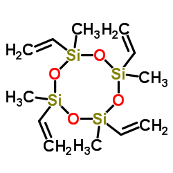 1,3,5,7-Tetravinyl-1,3,5,7-tetramethylcyclotetrasiloxane structure, CAS 27342-69-4