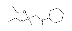 [(Methyldiethoxysilyl)methyl]aminocyclohexane structure, CAS 27445-54-1