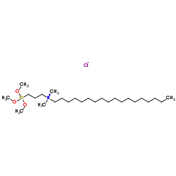 Dimethyloctadecyl[3-(trimethoxysilyl)propyl]ammonium chloride structure, CAS 27668-52-6