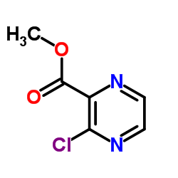 Methyl 3-chloro-2-pyrazinecarboxylate structure, CAS 27825-21-4