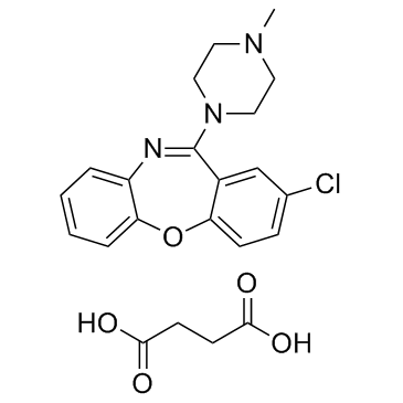 Loxapine succinate salt structure, CAS 27833-64-3