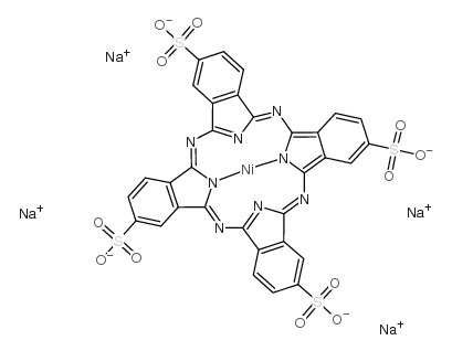 Tetrasulfonated nickel phthalocyanine sodium salt structure, CAS 27835-99-0