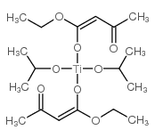 Diisopropoxy-bisethylacetoacetatotitanate structure, CAS 27858-32-8