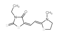3-Ethyl-5-((3-methylthiazolidin-2-ylidene)ethylidene)rhodanine structure, CAS 27930-87-6