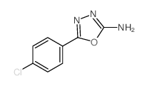 5-(4-Chlorophenyl)-[1,3,4]thiadiazol-2-ylamine structure, CAS 28004-62-8