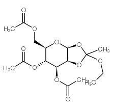 1,2-O-(1-Ethoxyethylidene)-beta-D-mannopyranose triacetate structure, CAS 28140-37-6