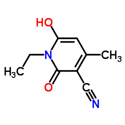 1-Ethyl-6-hydroxy-4-methyl-2-oxo-1,2-dihydropyridine-3-carbonitrile structure, CAS 28141-13-1
