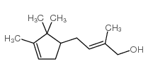 2-Methyl-4-(2,2,3-trimethyl-3-cyclopenten-1-yl)-2-buten-1-ol structure, CAS 28219-60-5