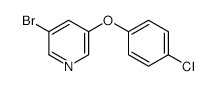 3-Bromo-5-(4-chlorophenoxy)pyridine structure, CAS 28232-66-8