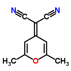 (2,6-Dimethyl-4H-pyran-4-ylidene)malononitrile structure, CAS 28286-88-6
