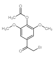 4-(2-Bromoacetyl)-2,6-dimethoxyphenyl acetate structure, CAS 28294-48-6