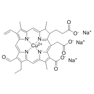 Sodium copper chlorophyllin structure, CAS 28302-36-5