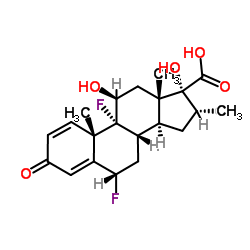 (6a,11b,16a,17a)-6,9-Difluoro-11,17-dihydroxy-16-methyl-3-oxoandrosta-1,4-diene-17-carboxylic acid structure, CAS 28416-82-2