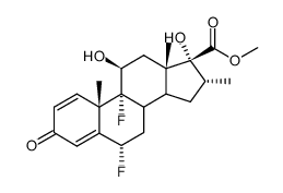 (6a,11b,16a,17a)-6,9-Difluoro-11,17-dihydroxy-16-methyl-3-oxoandrosta-1,4-diene-17-carboxylic acid methyl ester structure, CAS 28416-84-4