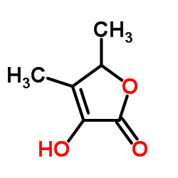 4,5-Dimethyl-3-hydroxy-2,5-dihydrofuran-2-one structure, CAS 28664-35-9