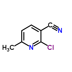 2-Chloro-6-methyl-3-pyridinecarbonitrile structure, CAS 28900-10-9
