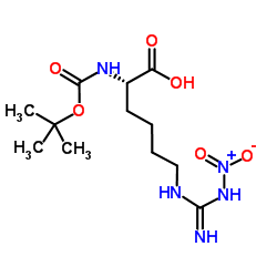 Boc-N'-Nitro-L-homoarginine structure, CAS 28968-64-1