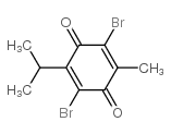 2,5-Dibromo-3-isopropyl-6-methylbenzoquinone structure, CAS 29096-93-3