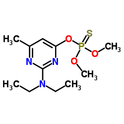 Pirimiphos-methyl structure, CAS 29232-93-7