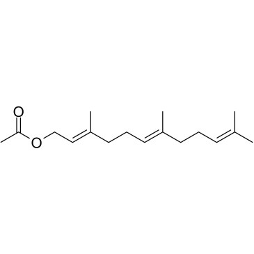 Farnesyl acetate structure, CAS 29548-30-9