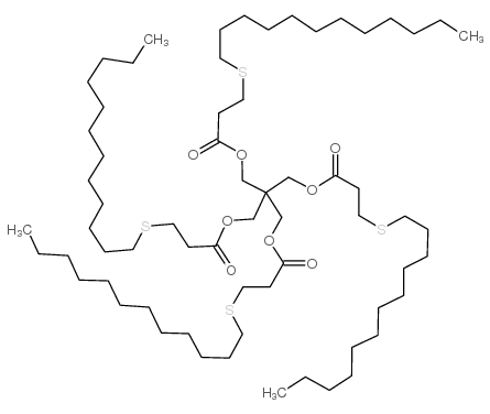 2,2-Bis[[3-(dodecylthio)-1-oxopropoxy]methyl]propane-1,3-diyl bis[3-(dodecylthio)propionate] structure, CAS 29598-76-3