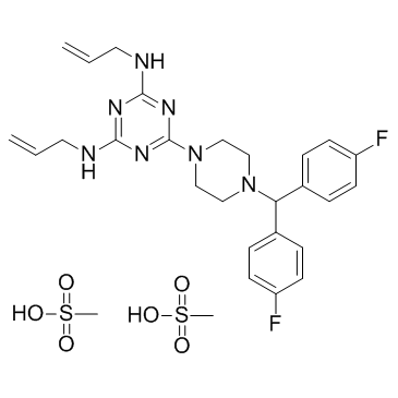 Almitrine dimesylate structure, CAS 29608-49-9
