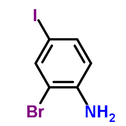 2-Bromo-4-iodoaniline structure, CAS 29632-73-3