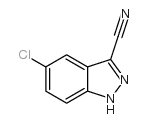 5-Chloro-1H-indazole-3-carbonitrile structure, CAS 29646-35-3