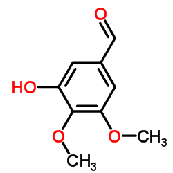 3,4-Dimethoxy-5-hydroxybenzaldehyde structure, CAS 29865-90-5