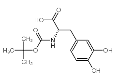 N-(tert-Buloxycarbonyl)-3,4-dihydroxy-L-phenylalanine structure, CAS 30033-24-0