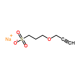 Propargyl-3-sulfopropyl ether sodium salt structure, CAS 30290-53-0