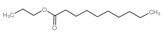 Propyl decanoate structure, CAS 30673-60-0
