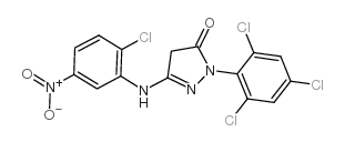 1-(2',4',6'-Trichlorophenyl)-3-(2'-chloro-5'-nitroanilino)-5-pyrazolone structure, CAS 30707-68-7