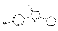 1-(4-Aminophenyl)-3-(1-pyrrolidino)-5-pyrazolone structure, CAS 30707-77-8