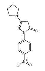 1-(4-Nitrophenyl)-3-pyrrolidino-2-pyrazolin-5-one structure, CAS 30818-17-8