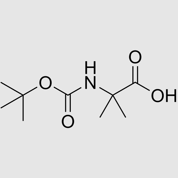 BOC-alpha-Methylalanine structure, CAS 30992-29-1