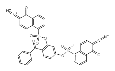 4-Benzoyl-1,3-phenylene bis(6-diazo-5,6-dihydro-5-oxonaphthalene-1-sulphonate) structure, CAS 31001-73-7