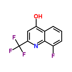 8-Fluoro-2-(trifluoromethyl)quinolin-4-ol structure, CAS 31009-31-1