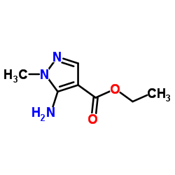 5-Amino-1-methyl-1H-pyrazole-4-carboxylic acid ethyl ester structure, CAS 31037-02-2