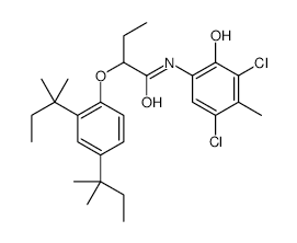 2-[2,4-Bis(tert-pentyl)phenoxy]-N-(3,5-dichloro-2-hydroxy-p-tolyl)butyramide structure, CAS 31037-84-0