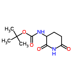 3-Boc-amino-2,6-dioxopiperidine structure, CAS 31140-42-8