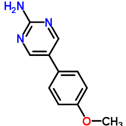 5-(4-Methoxyphenyl)pyrimidin-2-amine structure, CAS 31408-47-6