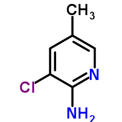 2-Amino-3-chloro-5-picoline structure, CAS 31430-41-8